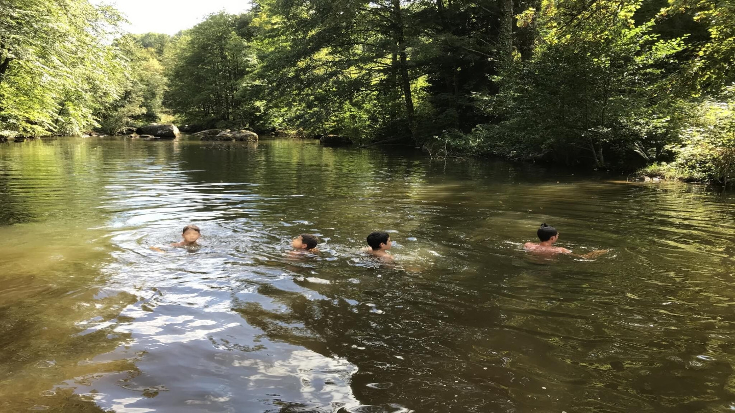 Baignade en rivière
