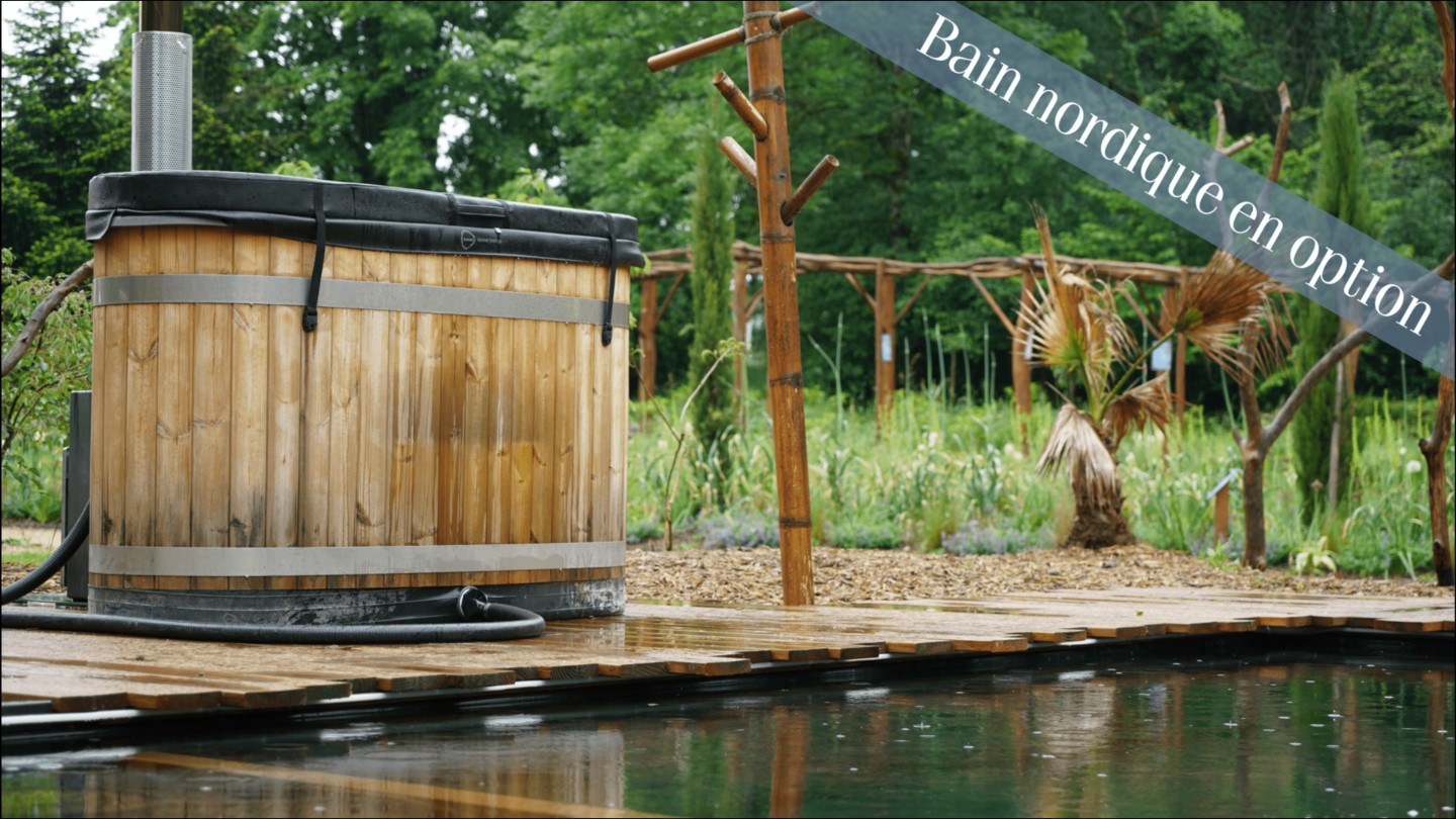 Bain nordique chauffé au bois