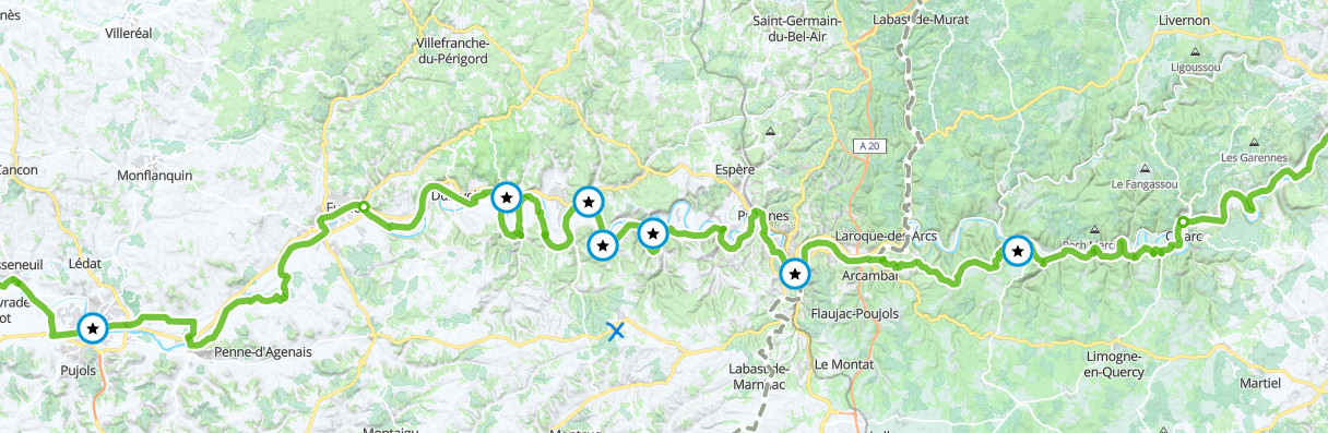 Véloroute La Vallée du Lot à vélo