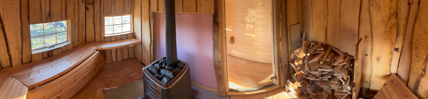 Sauna chauffé au feu de bois