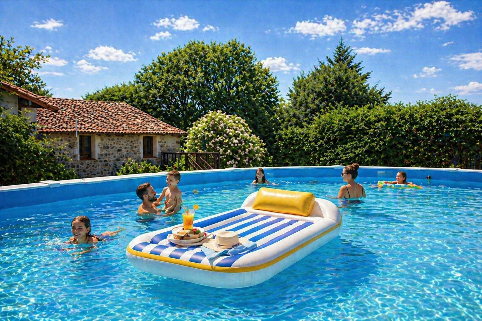 L’espace de jeux et le jardin