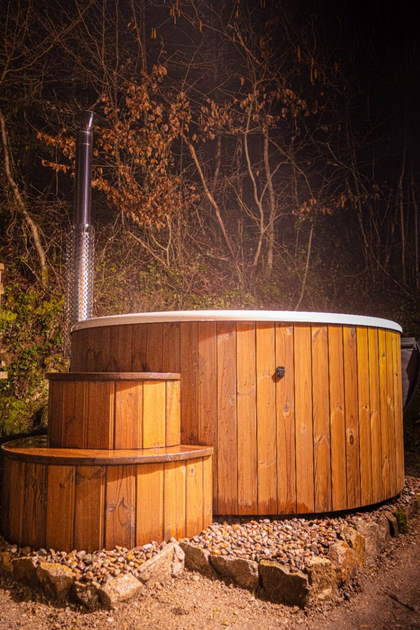 Bain nordique chauffé au bois