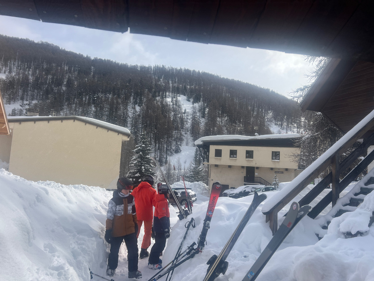 départ ski à côté du chalet