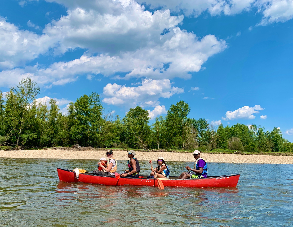 Sortie en canoë au réserve naturelle de l' Allier