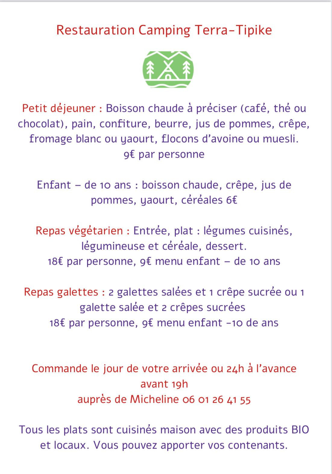 Diner de produits de saison de notre ferme