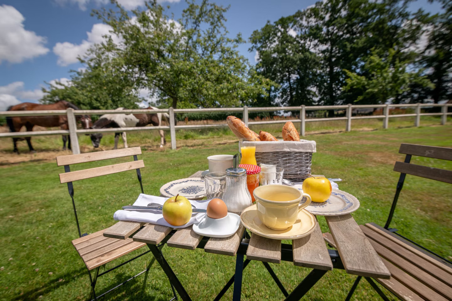 Petit-déjeuner à l'air frais