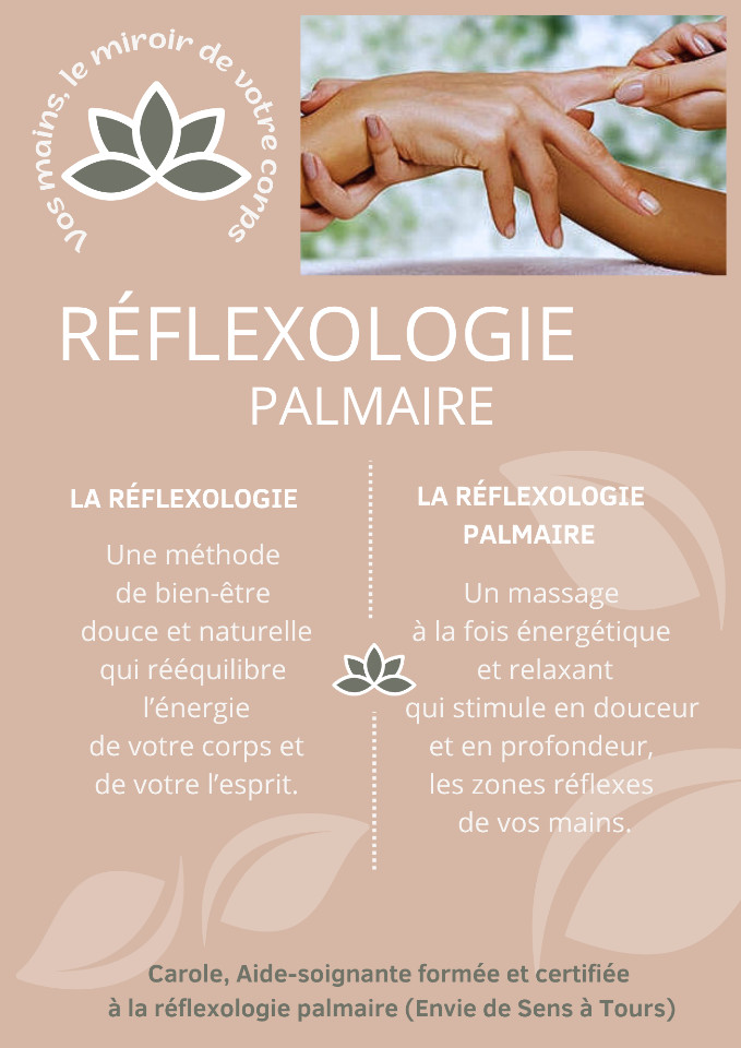 REFLEXOLOGIE PALMAIRE, vos mains le miroir de votre corps