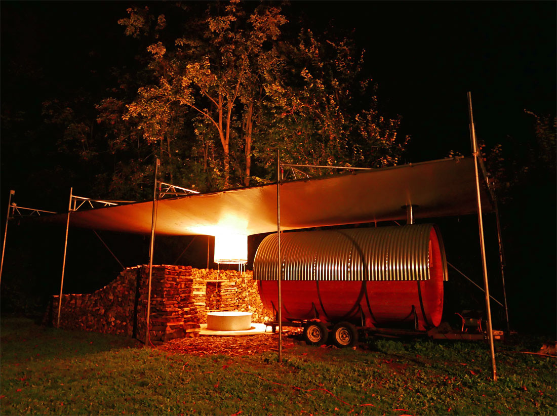 Sauna finlandais chauffé au bois pour 6 personnes