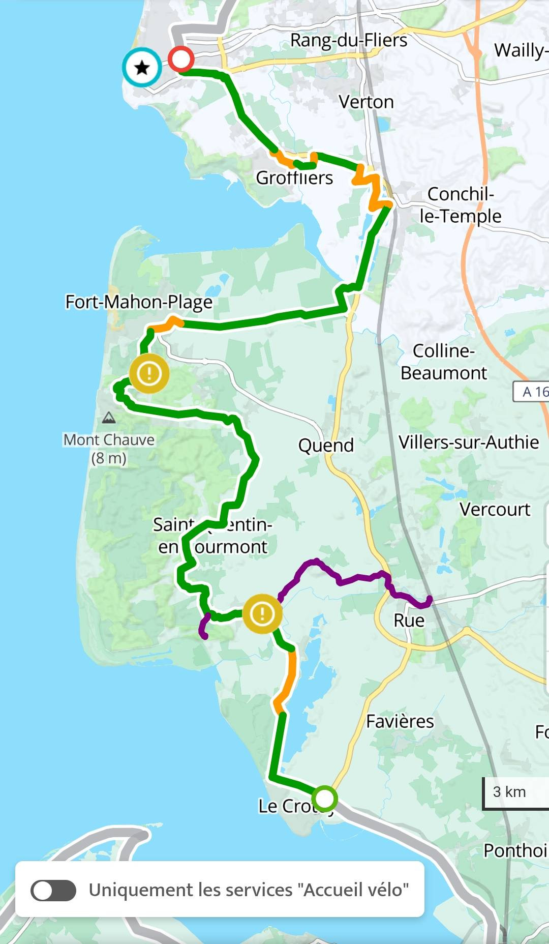 Groffliers-Le Crotoy à vélo