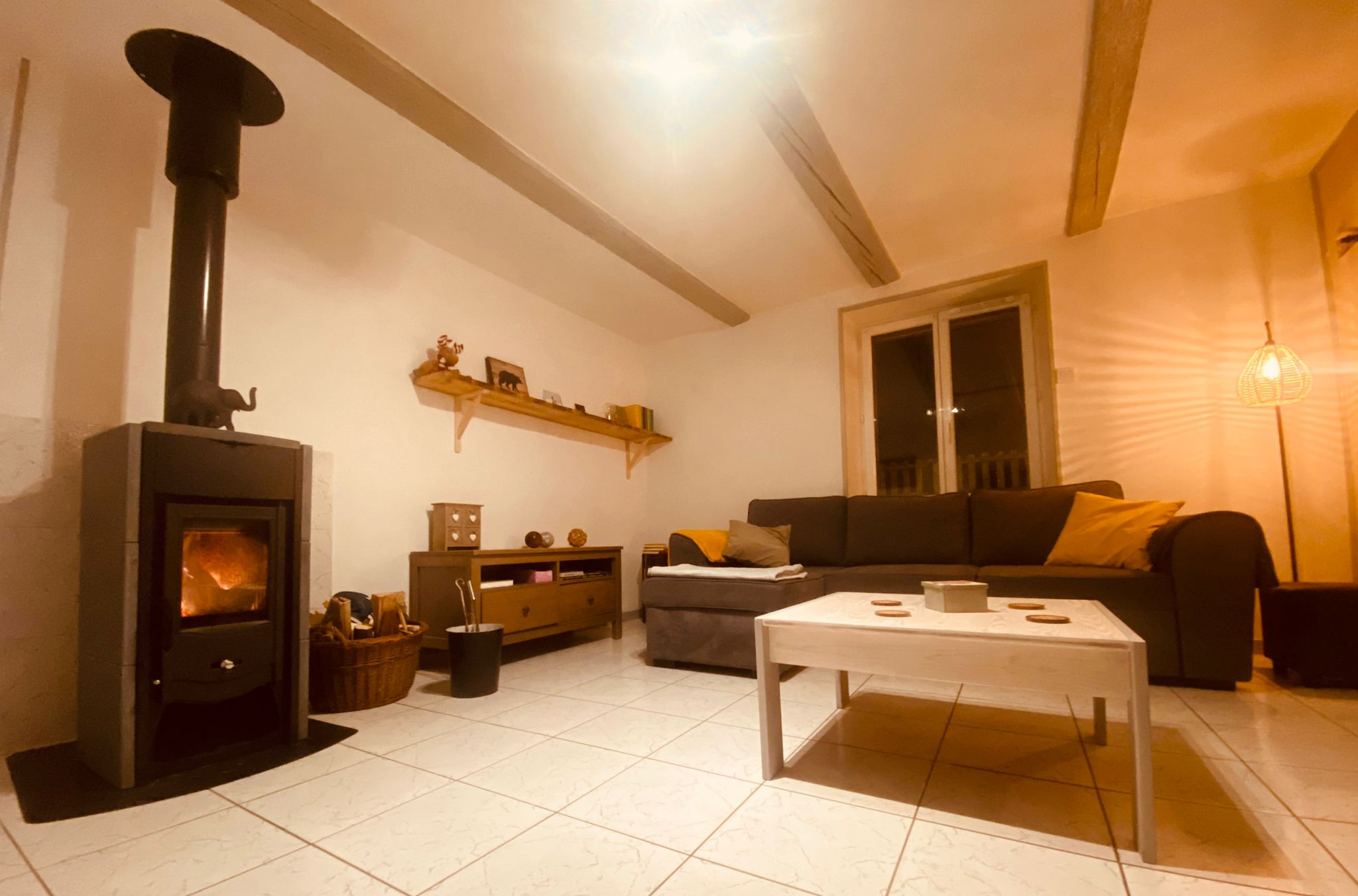 Poêle à bois moderne